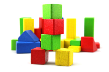 Wooden building blocks