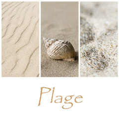composition plage et sable