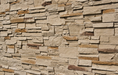 brick wall in side view