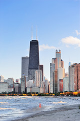 Chicago urban skyline