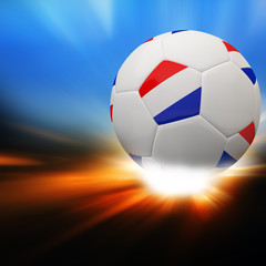 Obraz premium Netherlands flag on 3d Football