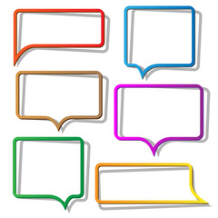 Speech bubbles from paper