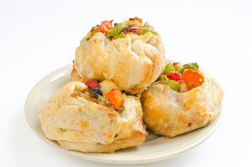 Knishes with vegetables (Jewish pastry)