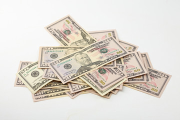 dollars on the white