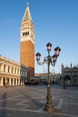 Early morning at the Piazza San Marco (St Mark's Square).