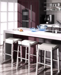 Kitchen as a Part of a Loft IV