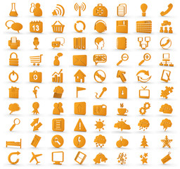 80 3D Icons orange - 39118967