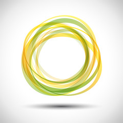 Yellow green Rings Background © puckillustrations