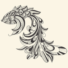 vector concept monochrome fish