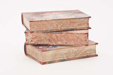 Studio shot of three books