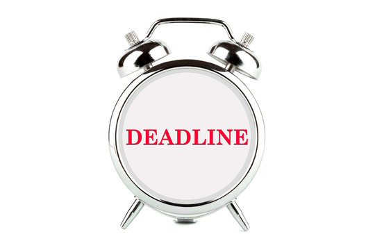 Deadline word on the alarm clock