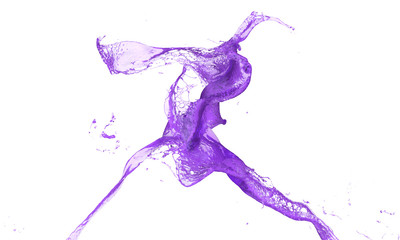purple liquids splashing