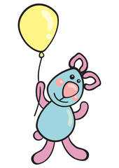 Teddy with balloon