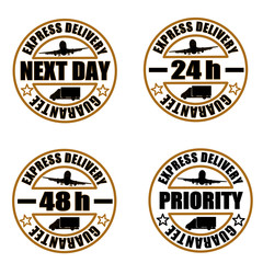 Obraz premium Some types of delivery services stamps