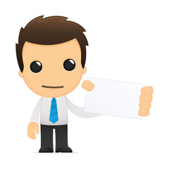 funny cartoon office worker