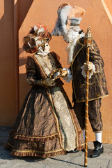Obraz premium Carnaval de Venise masque blanc / or