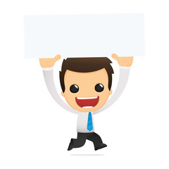 funny cartoon office worker