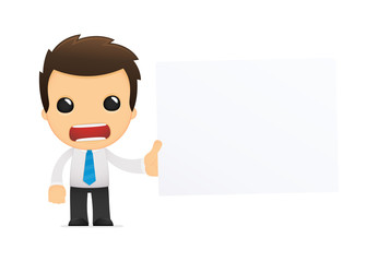 funny cartoon office worker