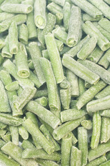 Frozen  haricot  background