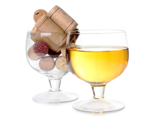 Cork and wine