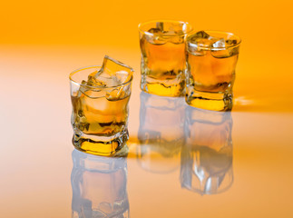 whisky with ice.