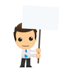 funny cartoon office worker