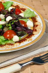Italian salad with mozarella