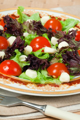 Italian salad with mozarella