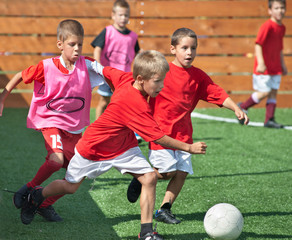 Obraz premium kids soccer
