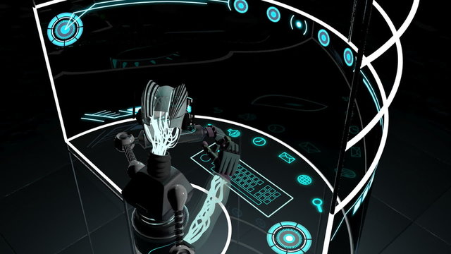 Futuristic Robot Using Touchscreen Technology