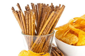 Chips and Saltsticks (with clipping path)