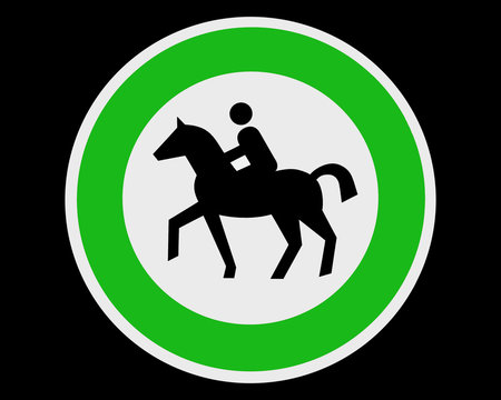 Verkehrszeichen - Reiten erlaubt
