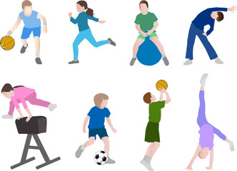 children sport illustration