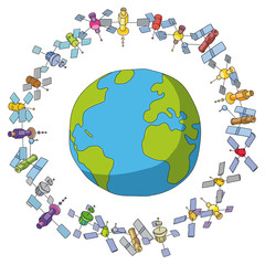 mondo e satelliti © robodread