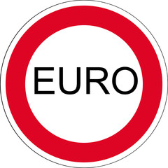 Schild - rund - Euro