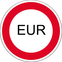 Schild - rund - EUR