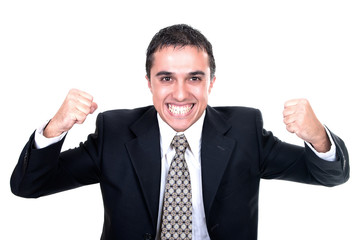 Hispanic businessman successfully