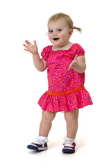 happy clapping baby girl