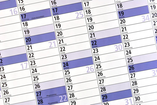 Detail: Jahresplaner  - Wandkalender
