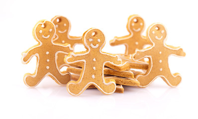 five gingerbread man with stars