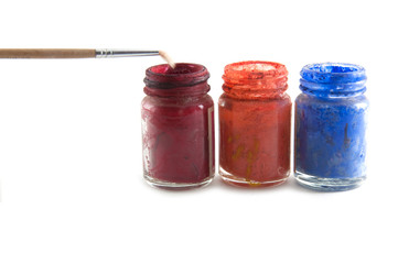 Color paints and brushes
