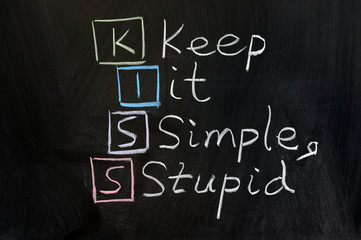 KISS, keep it simple, stupid