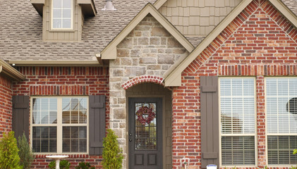Front of Middle Class House