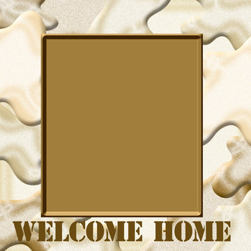 camo welcome home frame