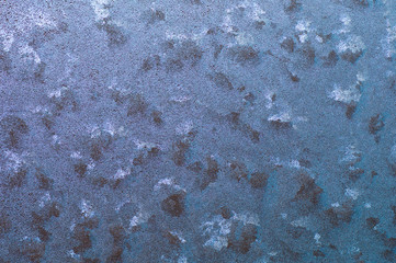 icy pattern on glass