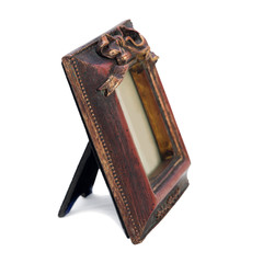 antique ornate frame with white background.