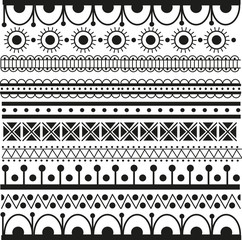 Set of ethnic pattern