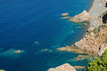 Plage de Bussaglia beach, Corsica, France