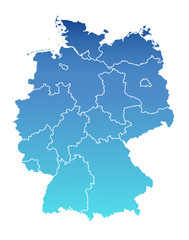 Fototapeta premium Deutschland Karte Bundesländer - 1