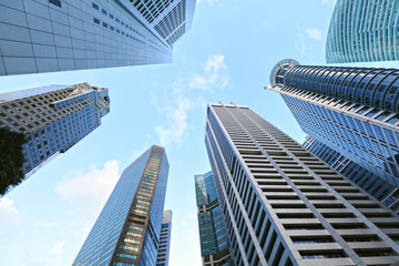 Obraz na płótnie Canvas highrise buildings at Singapore